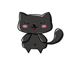 black cat cartoon