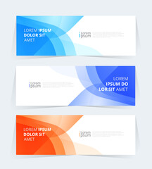 Geometric banner design with Vector presentation template.