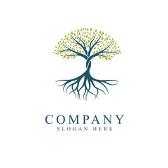Vibrant tree logo design, tree vector. Tree of life logo design inspiration