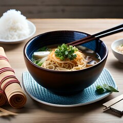 Savory Ramen Delight: A Taste of Japanese Cuisine, ai generated