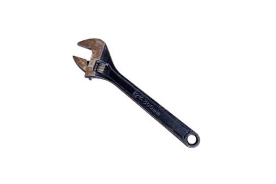 Used wrench closeup.