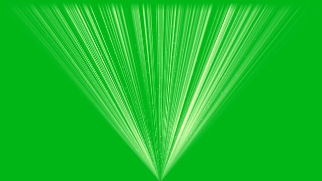 Light rays on green screen background motion graphic effects.