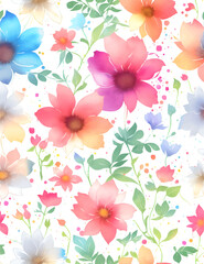 Watercolor Flower and floral