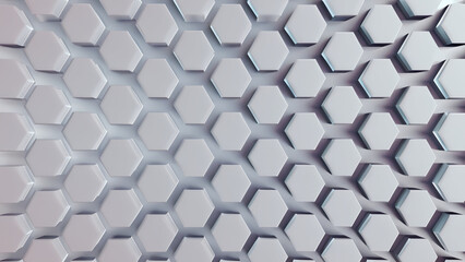 Fototapeta premium 3d illustration of grey hexagons modern background 3d render for watercolor textures backgrounds and web banners design. (ai generated)