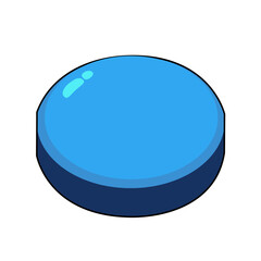 Blue 3d button icon background for web or print design element