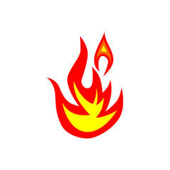 icon red flame vector