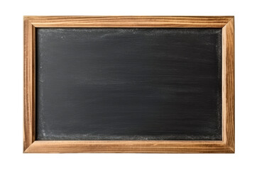 Blank black school blackboard isolated on transparent background - obrazy, fototapety, plakaty