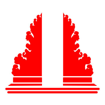 Gapura temple bali building vector image