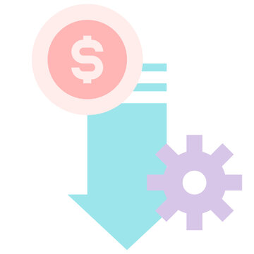 cost saving flat icon