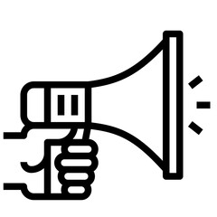 promotion black outline icon