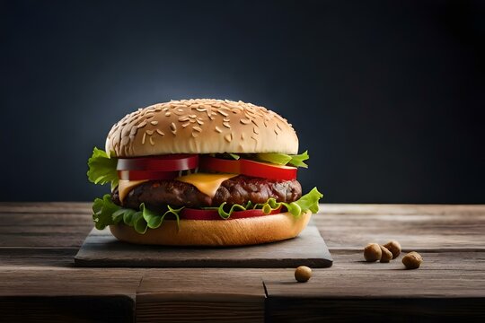 meet hamburger photostock generativeAI