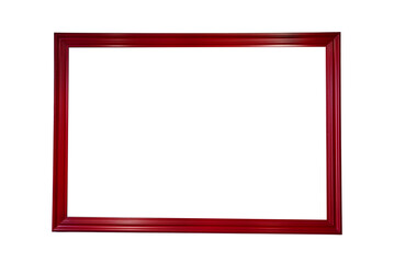 Red wooden frame isolate