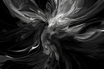 Obraz premium Black and White Abstract Art