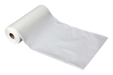 Paper towel roll on white background