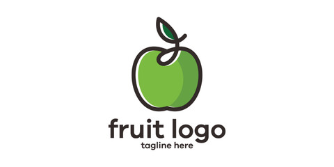 logo design fruit minimalist icon vector inspiration