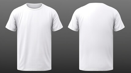White t-shirt mockup, front and back, Generative Ai - obrazy, fototapety, plakaty