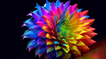 crystalline iridescent flower.