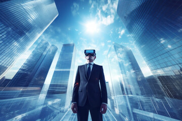 Fototapeta premium High Image Quality&Resolution of Virtual Reality(VR) Technology Components. Generated AI