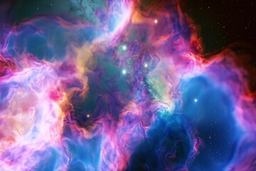 abstract background with lights, Colorful space galaxy cloud nebula. Stary night cosmos. Universe science astronomy. Supernova background wallpaper, Ai Generate  © NAVEED 