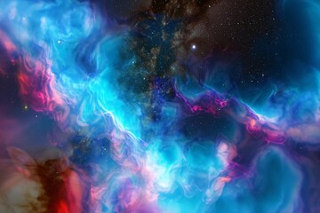 background with space, Colorful space galaxy cloud nebula. Stary night cosmos. Universe science astronomy. Supernova background wallpaper, Ai Generate 