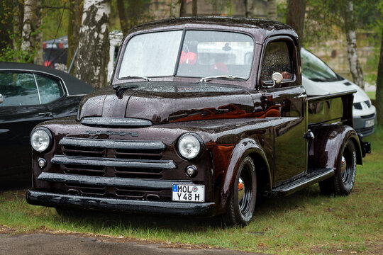 FINOWFURT, GERMANY - MAY 06, 2023: The full-size pickup truck Dodge B series, 1948. Race festival 2023. Season opening.