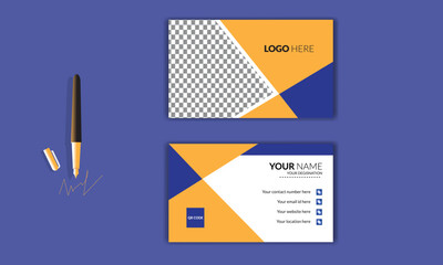 personal identification and modern business card design template.