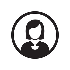 female profile avatar icon design