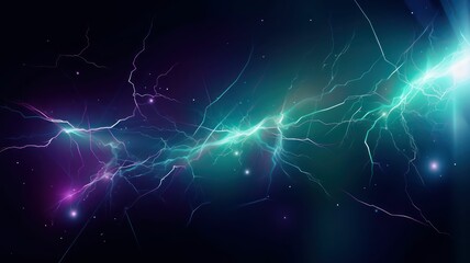 Naklejka na ściany i meble energy electricity lightnings background. Generative AI