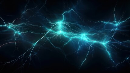 energy electricity lightnings background. Generative AI