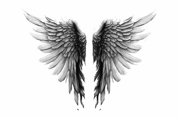 Fototapeta premium Angel tattoo design for men or women. Generative AI.