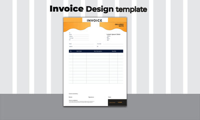 Fototapeta na wymiar Invoice design for business
