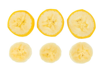 Banana slice isolated on transparent png