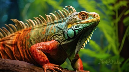beautiful iguanas, Generative AI