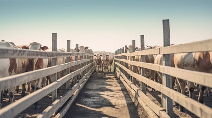 Fototapeta premium Cows in the barn