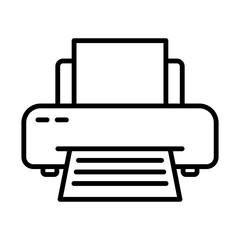 Printer Icon Logo Design Vector Template Illustration Sign And Symbol Pixels Perfect