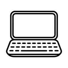 Laptop Icon Logo Design Vector Template Illustration Sign And Symbol Pixels Perfect