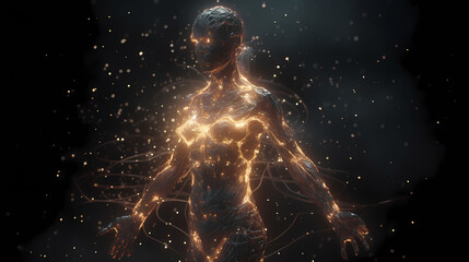 Obraz na płótnie Canvas Human energy. lava man