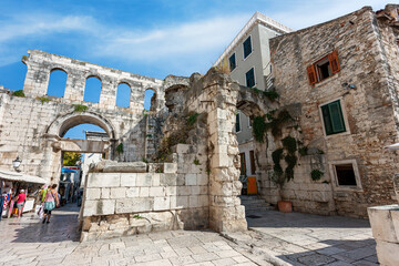 Silver gate, east entrance of the Diocletian s Palace in Split, Croatia