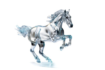 Isolated transparent horse