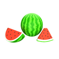 fresh Watermelon 3D summer icon