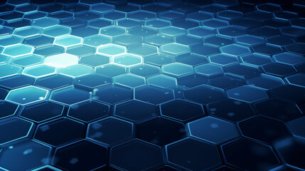 Naklejka premium Abstract hexagon saphire blue background, honeycomb