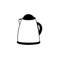 Vector sketch hand drawn silhouette of an electric kettle, line art