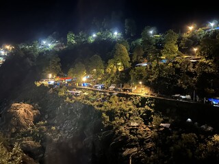 night view of the mountain city