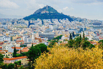 Panorama of Athens seen from Acropolis. Greece