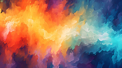 Abstract color flow background, generative Ai