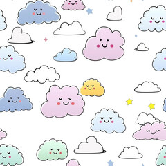 seamless pattern of clouds