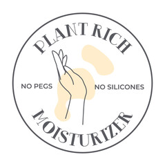 Plant rich moisturizer no pegs no silicones icon