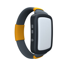 Naklejka premium 3d icon rendered smartwatch isolated on the white background