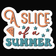A slice of a summer Retro Stickers SVG