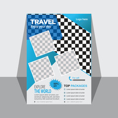 Modern and creative  travel flyer and marketing flyer design.